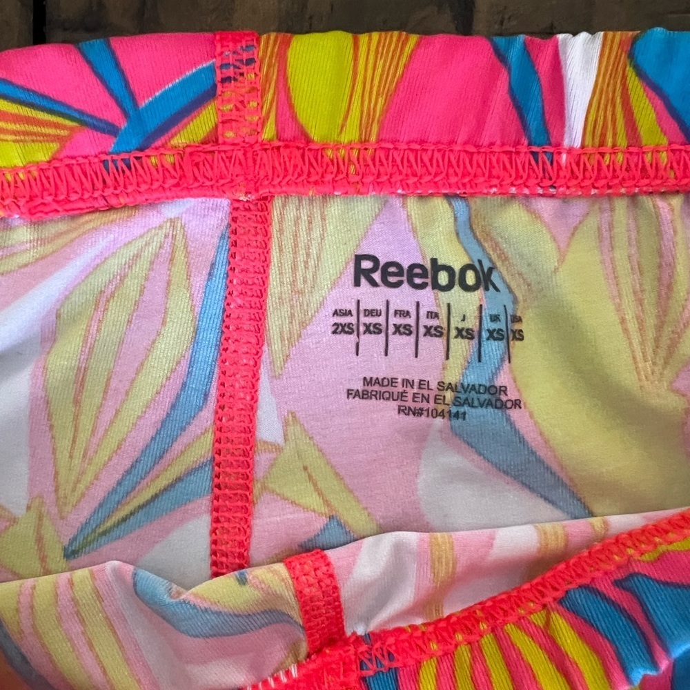Reebok Women’s Fun Bright Printed Bike Shorts - Picture 2 of 3